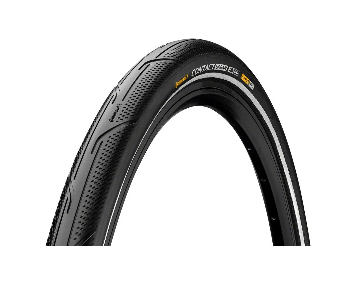 Continental Contact Urban City Bike Tire (Black/Reflex) (700c) (42mm) (Wire) (PureGrip/SafetyPro) (E50)